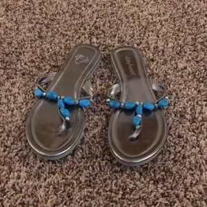 Beaded flip flops